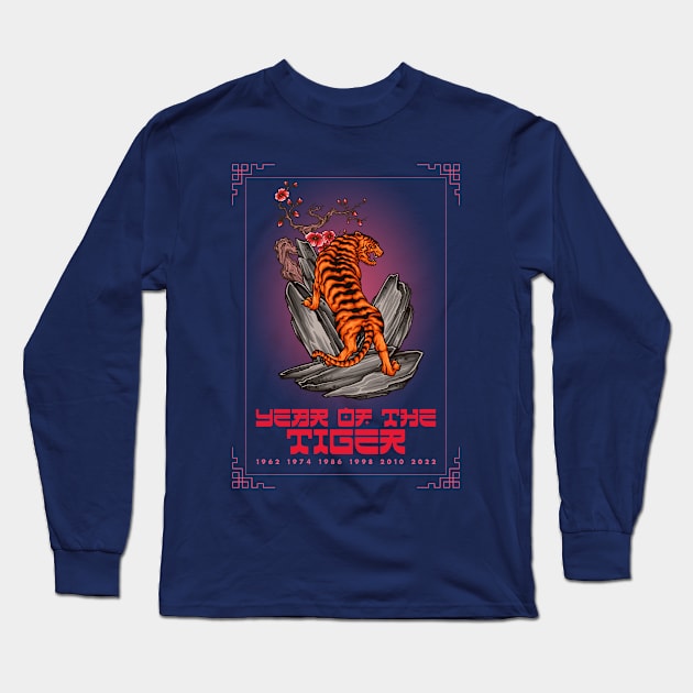 Chinese Zodiac Year of the Tiger Long Sleeve T-Shirt by Souls.Print